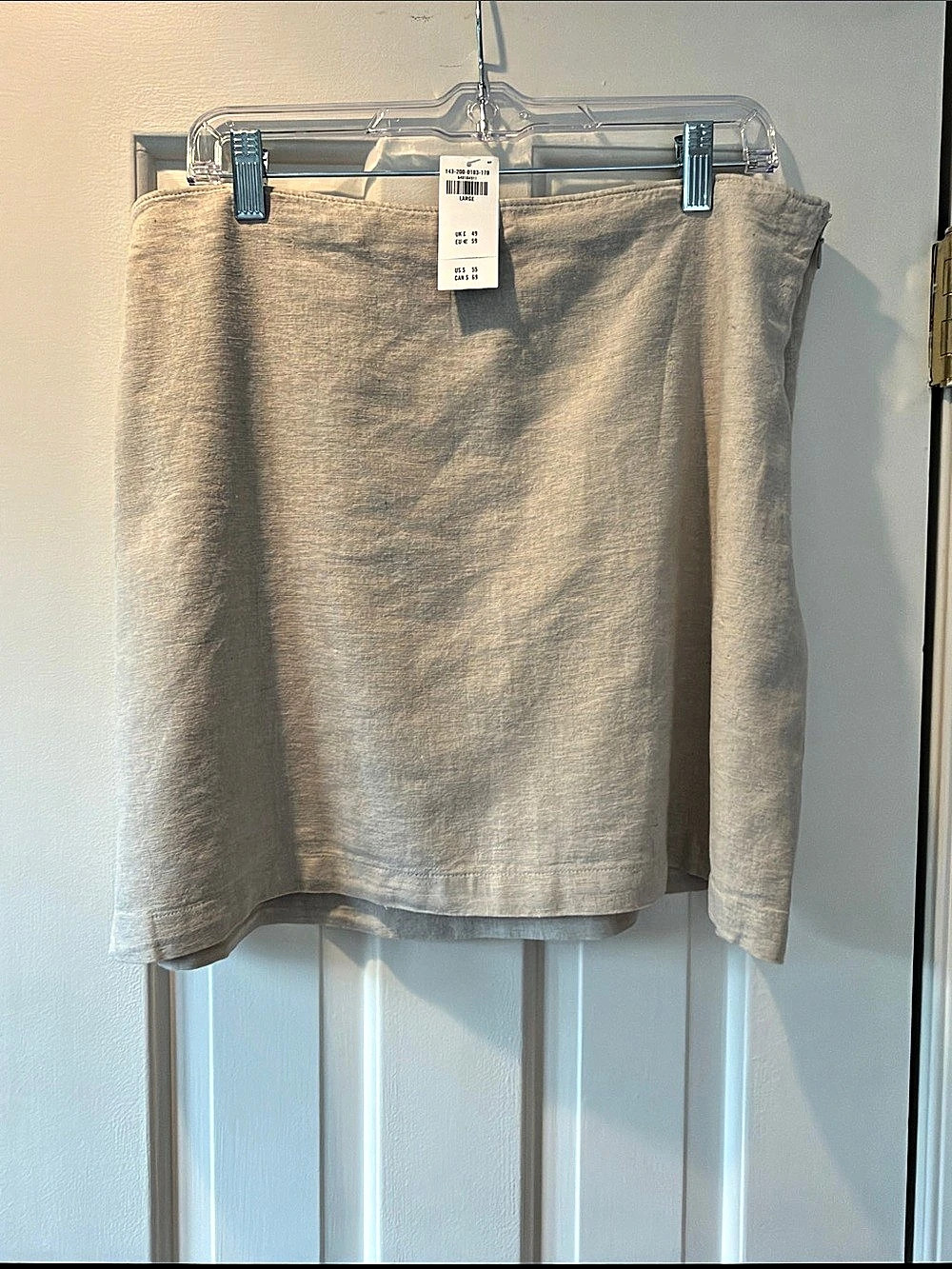 Abercrombie & Fitch Linen Skirt Beige Size Large NWT